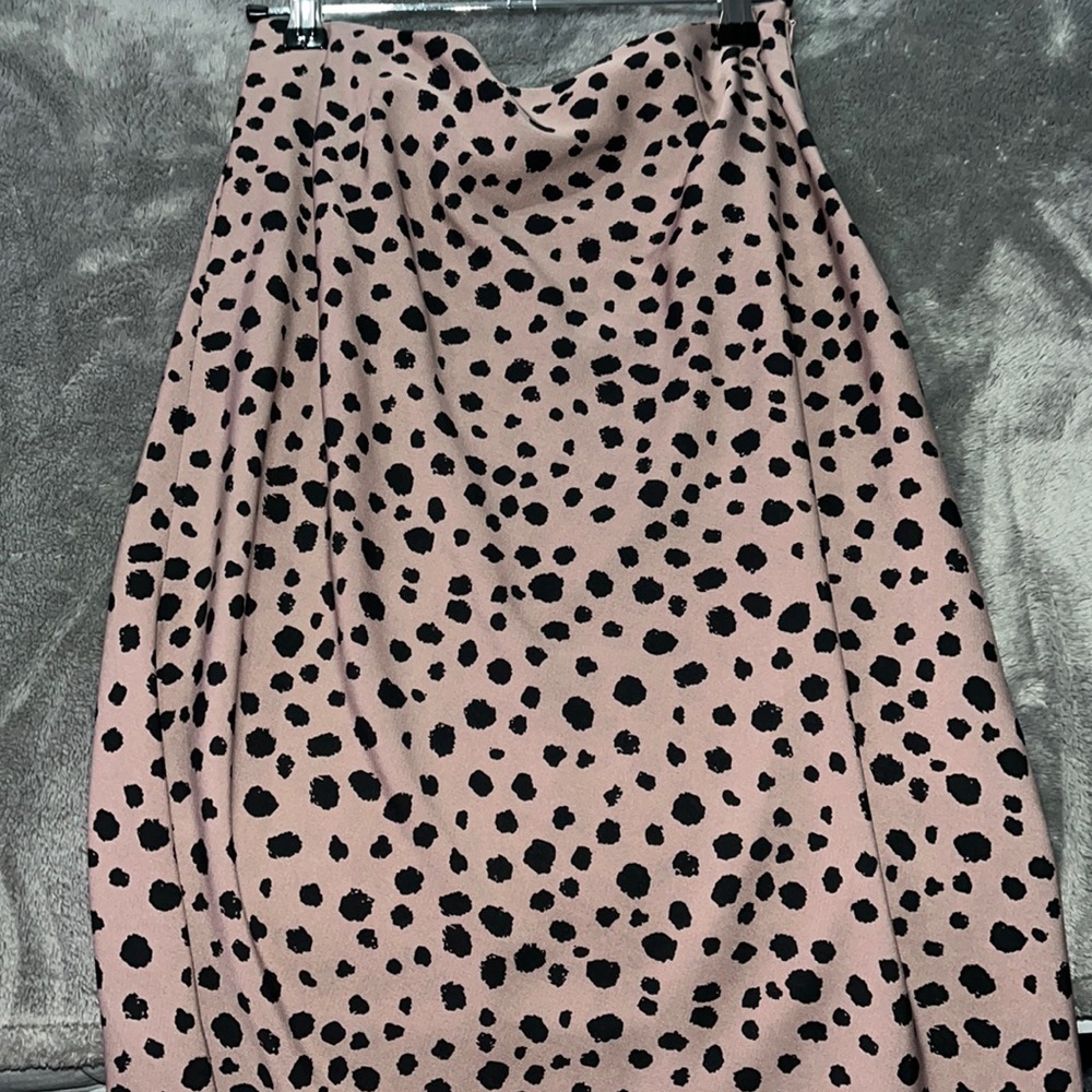 Nasty Gal Pink Dalmatian Print Midi Skirt - Picture 2 of 3